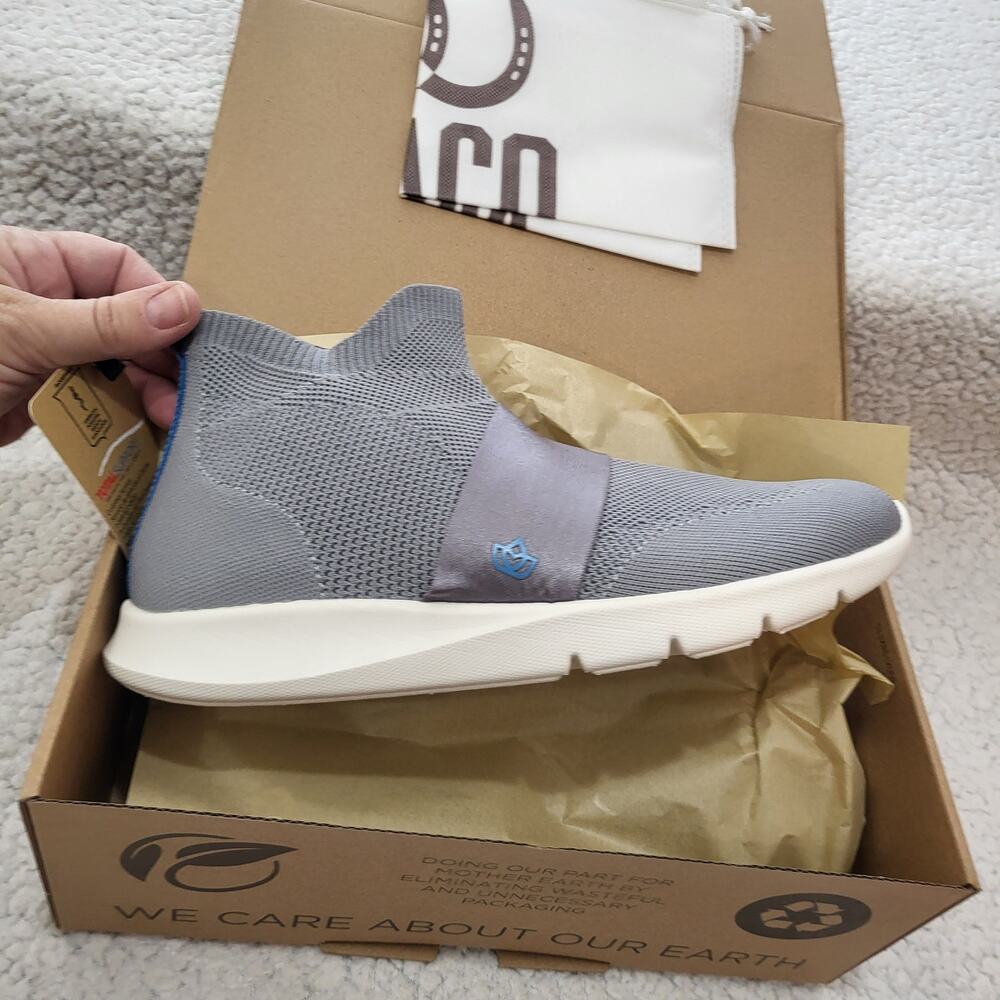 NIB Spenco Women's Karma Deluxe Sneaker Ghost Grey SIZE 9.5